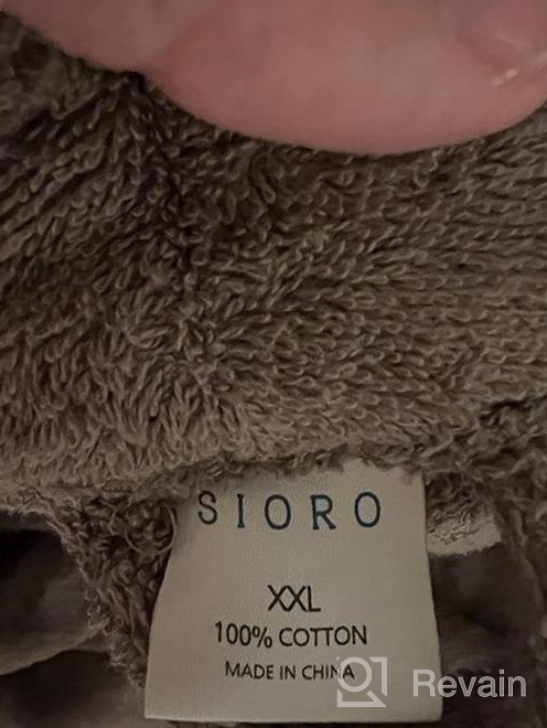 img 1 attached to Cotton Bathrobe with Pockets by 🛀 SIORO - Comfortable Loungewear for All-day Relaxation review by Tim Jolivette