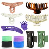 beevines 33 pack hair accessories set - large claw clips, strong hold hair ties, and barrettes for women and girls logo