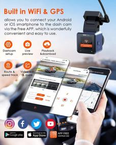 img 1 attached to Vantrue E1 Mini Dash Cam With Voice Control, WiFi, And GPS - 2.5K 1944P, 1.54" LCD Screen, Night Vision, 24-Hour Parking Mode, Super Capacitor, Wireless Controller - Supports Up To 512GB