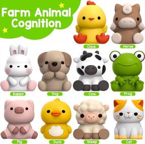 img 1 attached to 20 Piece Farm Animal Learning Toy Set For Toddlers - Develop Counting, Color Matching And Fine Motor Skills While Having Fun!