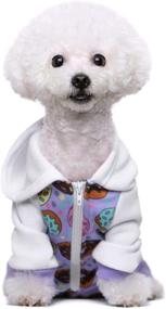 img 2 attached to 🐶 Miaododo Puppy Dog Hoodie with Pocket - Small Medium Dogs Hooded Sweatshirt - Pet Clothes Sweaters with Fleece Hat - Cat Hoodies Coat for Winter