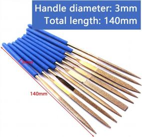 img 3 attached to 10Pcs ATOPLEE Titanium Coated Mini Diamond Needle File Set For Metal, Glass And Stone
