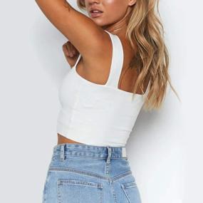 img 3 attached to Bold And Summer-Ready: Abardsion'S Sleeveless Skinny Strappy Crop Tops For Women