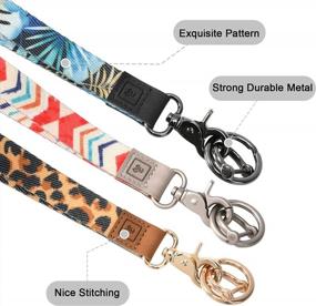 img 3 attached to Chloris Car Keychain Wristlet Strap Hand Wrist Lanyard Key Chain Cool Keychain