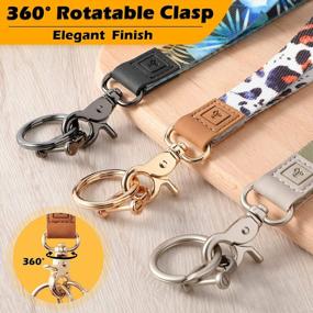 img 1 attached to Chloris Car Keychain Wristlet Strap Hand Wrist Lanyard Key Chain Cool Keychain