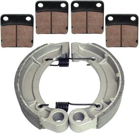 img 1 attached to 🚀 High-Quality Caltric Front Brake Pads & Rear Brake Shoes: Compatible With Yamaha Bruin 350 YFM350 2X4 4X4 2004-2006 - Brand New!