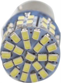 img 4 attached to 🚦 1157 BAY15D LED Bulb Pack of 4 - P21/5W Car Reverse Rear Turn Signal Parking Light - 50 SMD 3014 White Lamp 6000K 12V - Non-canbus