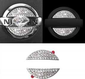 img 4 attached to Обновите руль Nissan с помощью наклейки с эмблемой Jaronx Bling — совместимо с Maxima, Altima, Sentra, Pathfinder, Kicks, Rogue (2010–2021)