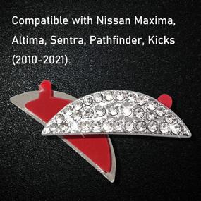 img 1 attached to Обновите руль Nissan с помощью наклейки с эмблемой Jaronx Bling — совместимо с Maxima, Altima, Sentra, Pathfinder, Kicks, Rogue (2010–2021)