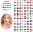 240 piece sticker earrings 3d gems sticker girls sticker earrings self-adhesive glitter craft crystal stickers (style a) logo