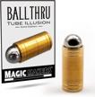 real metal street & closeup magician's performance prop: the ball & tube mystery trick by magic makers logo