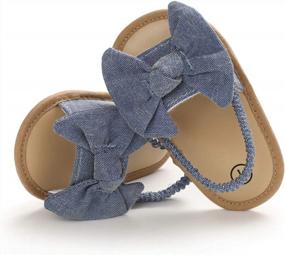 img 4 attached to Soft Sole Summer Sandals For Infant Baby Girls With Flower Embellishment - Perfect For Newborn Toddler First Walkers And Crib Dress Shoes