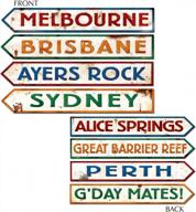 beistle 4pc australian outback road street sign cutouts g'day mate wall decor 3.75"x23.75" multicolor logo