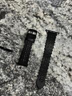 img 1 attached to Stylish Lace Leather Band For Apple Watch: Compatible With IWatch Series 1-8, 38-49Mm, Women'S Ultra Slim Genuine Leather Strap With Classic Clasp review by Mark Caperton