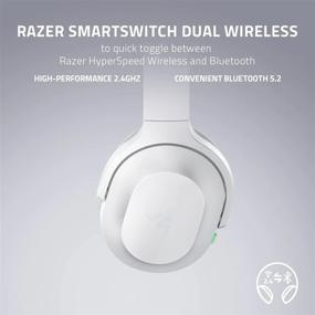 img 3 attached to Razer Barracuda Wireless Gaming & Mobile Headset (PC, Playstation, Switch, Android, IOS): 2.4GHz Wireless + Bluetooth - Integrated Noise-Cancelling Mic - 50Mm Drivers - 40 Hr Battery - Mercury White