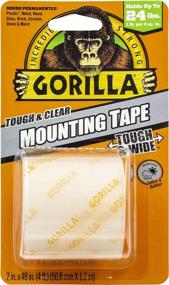 img 4 attached to Gorilla Tough & Wide Heavy Duty Double Sided Mounting Tape - 2" X 48", Clear (1 Pack)