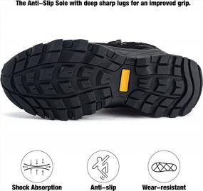 img 1 attached to SilentCare Waterproof Men's Hiking Boots: Lightweight, Non-Slip Mid-Rise Outdoor Shoes for Work, Trekking, Mountaineering & Winter Ankle Support