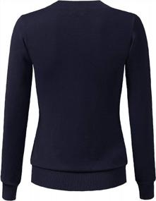 img 2 attached to JSCEND Women'S V-Neck Long Sleeve Solid Basic Soft Stretch Pullover Knit Sweater