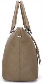 img 3 attached to Uscarmen Women'S Color Camel Big Size And Good Leather Shoulder Handbag