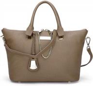 uscarmen women's color camel big size and good leather shoulder handbag logo