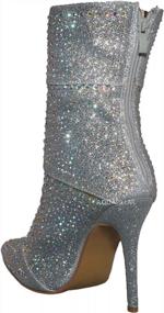 img 2 attached to Shine & Step Out In Style With Aquapillar Women'S Rhinestone Studded Stiletto Bootie!