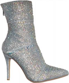 img 1 attached to Shine & Step Out In Style With Aquapillar Women'S Rhinestone Studded Stiletto Bootie!