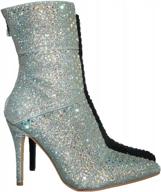 shine & step out in style with aquapillar women's rhinestone studded stiletto bootie! logo