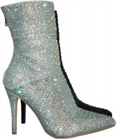 img 4 attached to Shine & Step Out In Style With Aquapillar Women'S Rhinestone Studded Stiletto Bootie!