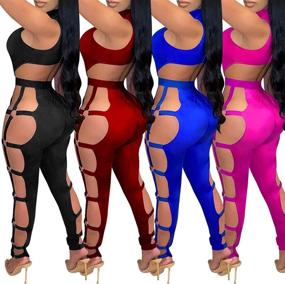 img 1 attached to 👗 Zoctuo Clubwear Jumpsuit for Women - Hollow Design Jumpsuits as Fashionable Clothing: Jumpsuits, Rompers & Overalls