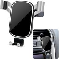 📱 enhanced lunqin car phone holder for volkswagen tiguan: compatible with big phones & cases | premium auto accessories for smooth navigation, interior decoration | secure mobile cell mirror phone mount logo