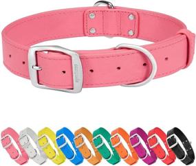 img 4 attached to 🐶 Premium Compuda Leather Dog Collar: Soft-Padded, Double Buckle, Full Genuine Leather for Medium to Large Dogs