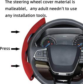 img 3 attached to Maremlyn Car Steering Wheel Cover Stylish Wheel Protector For Women Girls Men(Red)