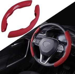 img 4 attached to Maremlyn Car Steering Wheel Cover Stylish Wheel Protector For Women Girls Men(Red)