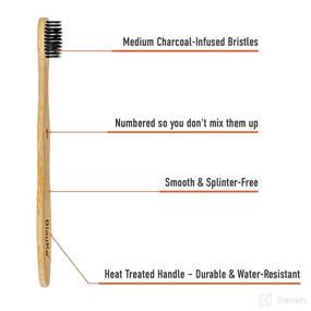 img 1 attached to 5 Pack Bamboo Toothbrushes with Medium Bristles