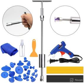 img 4 attached to 🚗 SUNCARLE Paintless Dent Repair Puller Kit - Effective 2-in-1 Slide Hammer T-Bar Tool with 18pcs Pulling Tabs for Car Body Hail Damage Removal