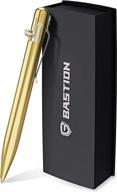 raw brass bolt action retractable ballpoint pen with gift case - luxury executive metal ink refillable business office edc pen for men & women logo