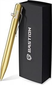 img 4 attached to Raw Brass Bolt Action Retractable Ballpoint Pen With Gift Case - Luxury Executive Metal Ink Refillable Business Office EDC Pen For Men & Women