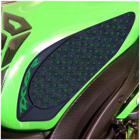 img 1 attached to 🏍️ Высокопроизводительная накладка для захвата топлива на баке для Kawasaki Ninja ZX6R 2009-2019 - совместима с зеленым газом