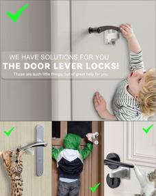 img 2 attached to 🔒 DUOSI Door Locks for Kids Safety - Door Knob & Lever, Child-Proofing 4 Pack - No Drilling, Easy Baby Proof, Child Safety Locks for Doors