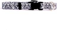 yellow dog design standard dog collar - damask pattern, medium size 14-20 inches, 1 inch wide: stylish and secure for your pooch! logo