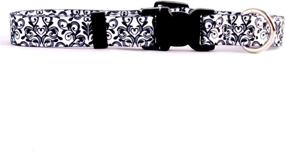 img 1 attached to Yellow Dog Design Standard Dog Collar - Damask Pattern, Medium Size 14-20 Inches, 1 Inch Wide: Stylish and Secure for Your Pooch!