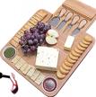 bamboo cheese board with cutlery set: the perfect gift for any occasion! logo