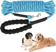 🐕 rypet 50 ft heavy duty climbing rope dog leash - long leash for dog training, check cord with padded handle for large, medium, small dogs training, playing, camping logo