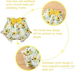 img 1 attached to Newborn Swimsuit Outfits Sunflower Sunflower 3Pcs Apparel & Accessories Baby Boys best: Clothing