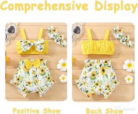 img 3 attached to Newborn Swimsuit Outfits Sunflower Sunflower 3Pcs Apparel & Accessories Baby Boys best: Clothing