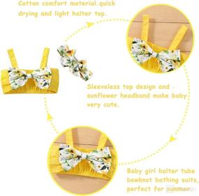 img 2 attached to Newborn Swimsuit Outfits Sunflower Sunflower 3Pcs Apparel & Accessories Baby Boys best: Clothing