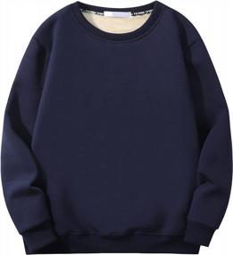 img 4 attached to Warmth And Comfort In One: Flygo Mens Sherpa Lined Fleece Sweatshirt