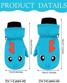 img 2 attached to 🧤 Boao Winter Waterproof Mittens for Girls – Cotton Lined Accessory for Cold Weather