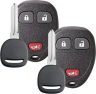 🚗 2pack keyless entry remote control car key fob replacement for chevy silverado, traverse, avalanche, equinox, express & gmc acadia, savana, sierra - also compatible with pontiac, saturn vue & outlook - includes uncut trunk car remote fob логотип