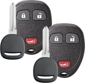 img 4 attached to 🚗 2PACK Keyless Entry Remote Control Car Key Fob Replacement for Chevy Silverado, Traverse, Avalanche, Equinox, Express & GMC Acadia, Savana, Sierra - Also Compatible with Pontiac, Saturn Vue & Outlook - Includes Uncut Trunk Car Remote Fob